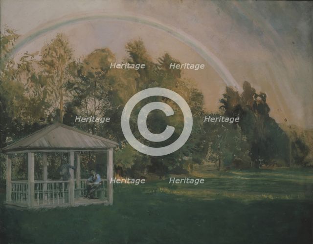 Landscape with a rainbow. Artist: Somov, Konstantin Andreyevich (1869-1939)