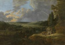 Landscape with a Rainbow, c1620-1670. Creator: Lucas van Uden