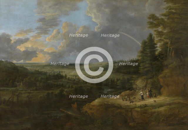Landscape with a Rainbow, c1620-1670. Creator: Lucas van Uden.