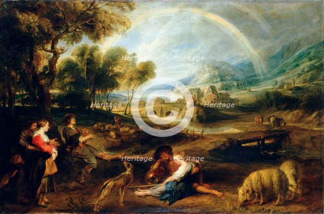 'Landscape with a Rainbow', early 1630s.  Artist: Peter Paul Rubens