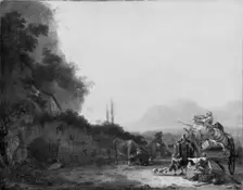 Landscape with a Removal Cart, 1642-1678. Creator: Willem Schellinks