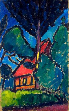 Landscape with a Red Roof c1911