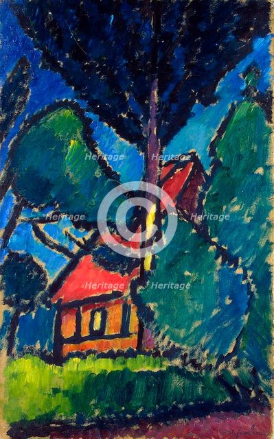 Landscape with a Red Roof', c1911.