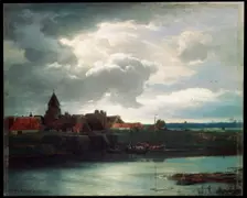 Landscape with a river 1866. Artist: Andreas Achenbach
