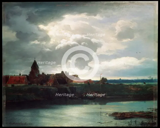 'Landscape with a river', 1866. Artist: Andreas Achenbach