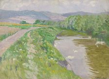 Landscape with a river, 1890-1910. Creator: Ferdinand Katona