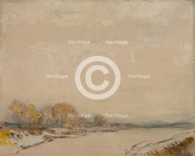 Landscape with a River, 1900 - 1910. Creator: Ladislav Mednyanszky.