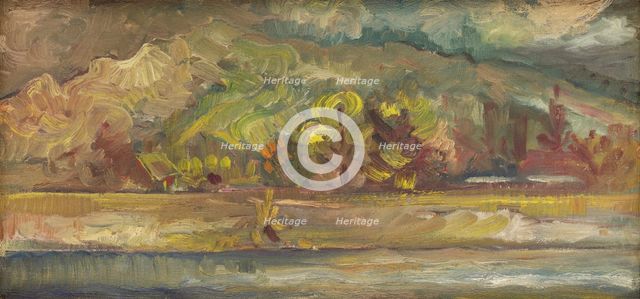 Landscape with a River, 1935-1940. Creator: Arnold Peter Weisz-Kubincan.