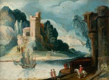 Landscape with a River and a Castle, 1590-1610. Creator: Unknown