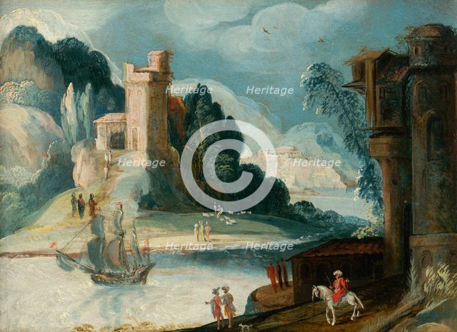Landscape with a River and a Castle, 1590-1610. Creator: Unknown.