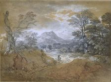 Landscape with a Road at the Edge of a Wood, 1760-1765. Artist: Thomas Gainsborough