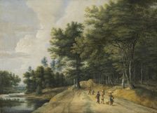 Landscape with a Road through a Wood of Beeches. Creator: Lucas van Uden