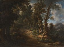 Landscape with a Road through a Forest, c17th century. Creator: Unknown