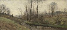 Landscape with a Running Brook. Scene from the Carolles in Normandy, 1880s. Creator: Per Ekstrom