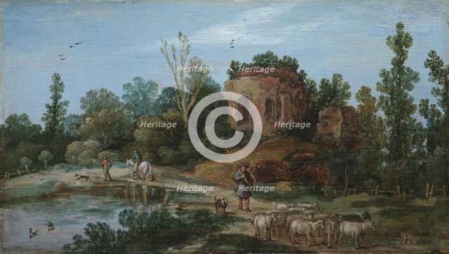 Landscape with a Ruin, 1627. Creator: Esaias van de Velde.