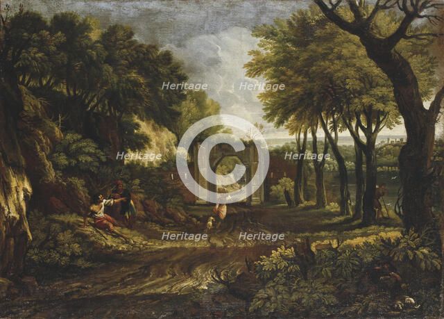 Landscape with a Ruin. Creator: Manner of Crescenzio Onofri.