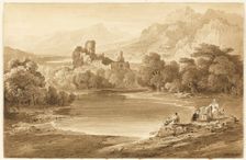 Landscape with a Ruined Castle, 1819. Creator: John Martin