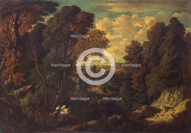 Landscape with a Ruined Tower, 1695. Creator: Cornelis Huysmans.