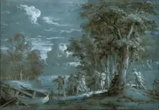 Landscape with a Scene from Fénelon's Télémaque, 1780. Creator: Jean Jacques Lagrenee