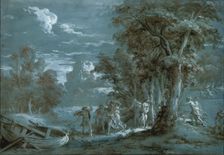 Landscape with a Scene from Fénelon's Télémaque, 1780. Creator: Jean Jacques Lagrenee