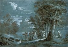 Landscape with a Scene from Fénelon's Télémaque, 1780. Creator: Jean Jacques Lagrenee