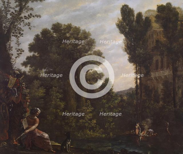 Landscape with a Scene of Witchcraft, 1620-1644. Creator: Agostino Tassi.