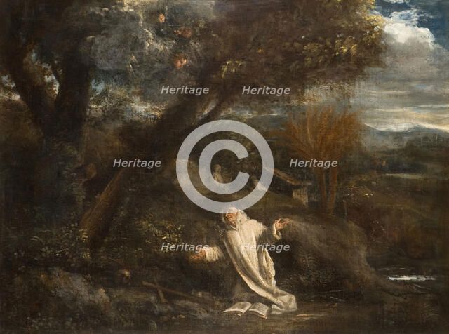 Landscape with a Saint in Ecstasy, 1612-1647. Creator: Pier Francesco Mola.