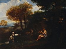 Landscape with a Shepherd and Shepherdess 17th century. Artist: Pier Francesco Mola