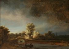 Landscape with a Stone Bridge, c.1638. Creator: Rembrandt Harmensz van Rijn