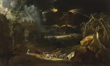 Landscape with a Storm, 1701. Creator: Marco Ricci
