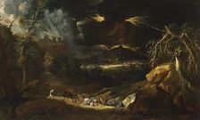 Landscape with a Storm, 1701. Creator: Marco Ricci