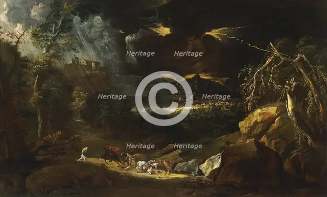 Landscape with a Storm, 1701. Creator: Marco Ricci.