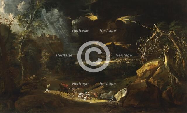 Landscape with a Storm, 1701. Creator: Marco Ricci.