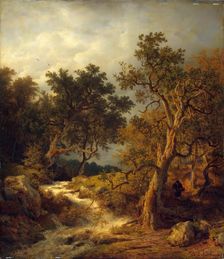 Landscape with a Stream, 1851. Creator: Andreas Achenbach