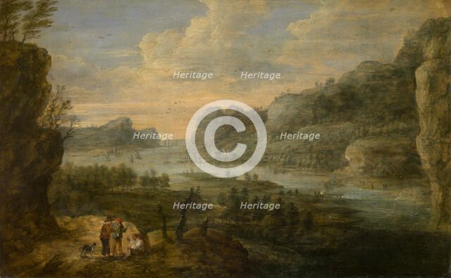Landscape with a Sunset, c1620-1670. Creator: Lucas van Uden.