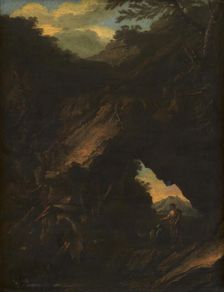 Landscape with an "Arco Naturale", 1630-1673. Creator: Salvator Rosa
