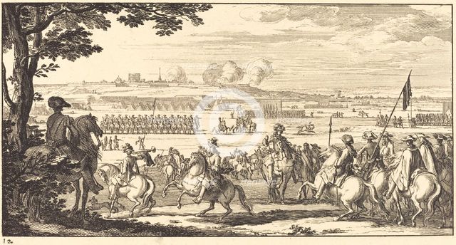 Landscape with an Army, 1673. Creator: Sebastien Le Clerc.