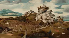 Landscape with an Episode from the Conquest of America, c.1535. Creator: Jan Mostaert