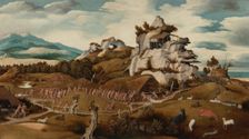 Landscape with an Episode from the Conquest of America, c.1535. Creator: Jan Mostaert