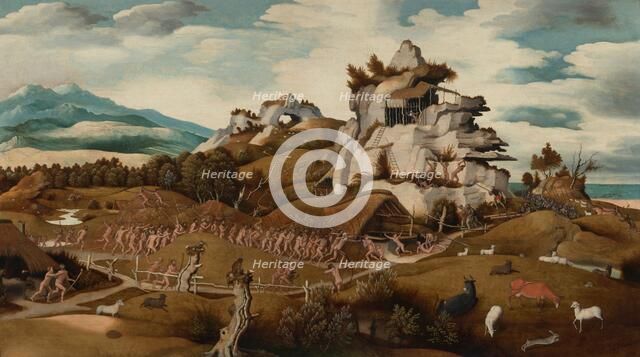 Landscape with an Episode from the Conquest of America, c.1535. Creator: Jan Mostaert.