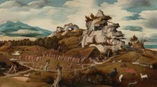 Landscape with an Episode from the Conquest of America, c.1535. Creator: Jan Mostaert