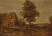 Landscape with an Inn, 1639. Creator: Aert van der Neer