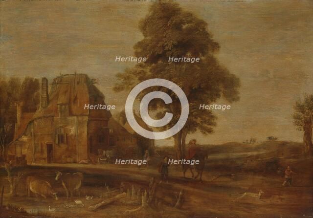 Landscape with an Inn, 1639. Creator: Aert van der Neer.