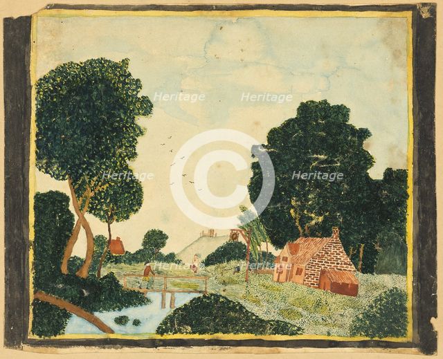 Landscape with an Inn and a Bridge, n.d. Creator: Orra Louise White.