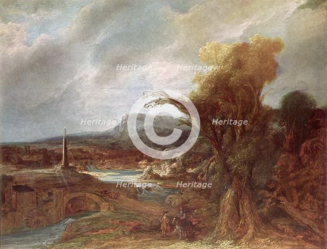 'Landscape with an Obelisk', 1638, (1967). Creator: Govaert Flinck.