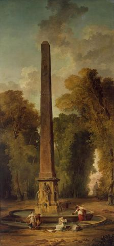 Landscape with an Obelisk, 1802. Creator: Hubert Robert