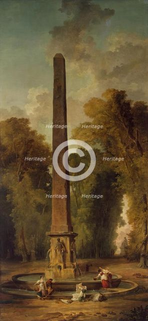 Landscape with an Obelisk, 1802. Creator: Hubert Robert.