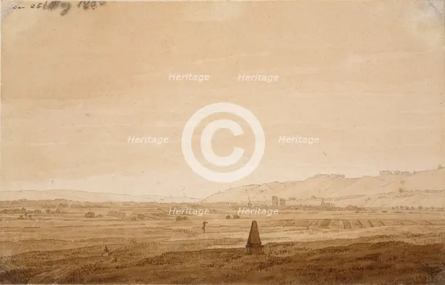 Landscape with an Obelisk, 1803. Artist: Caspar David Friedrich.