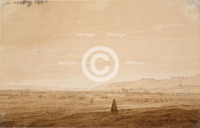 Landscape with an Obelisk, 1803. Artist: Caspar David Friedrich.