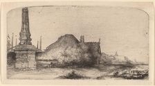 Landscape with an Obelisk, c. 1650. Creator: Rembrandt Harmensz van Rijn
